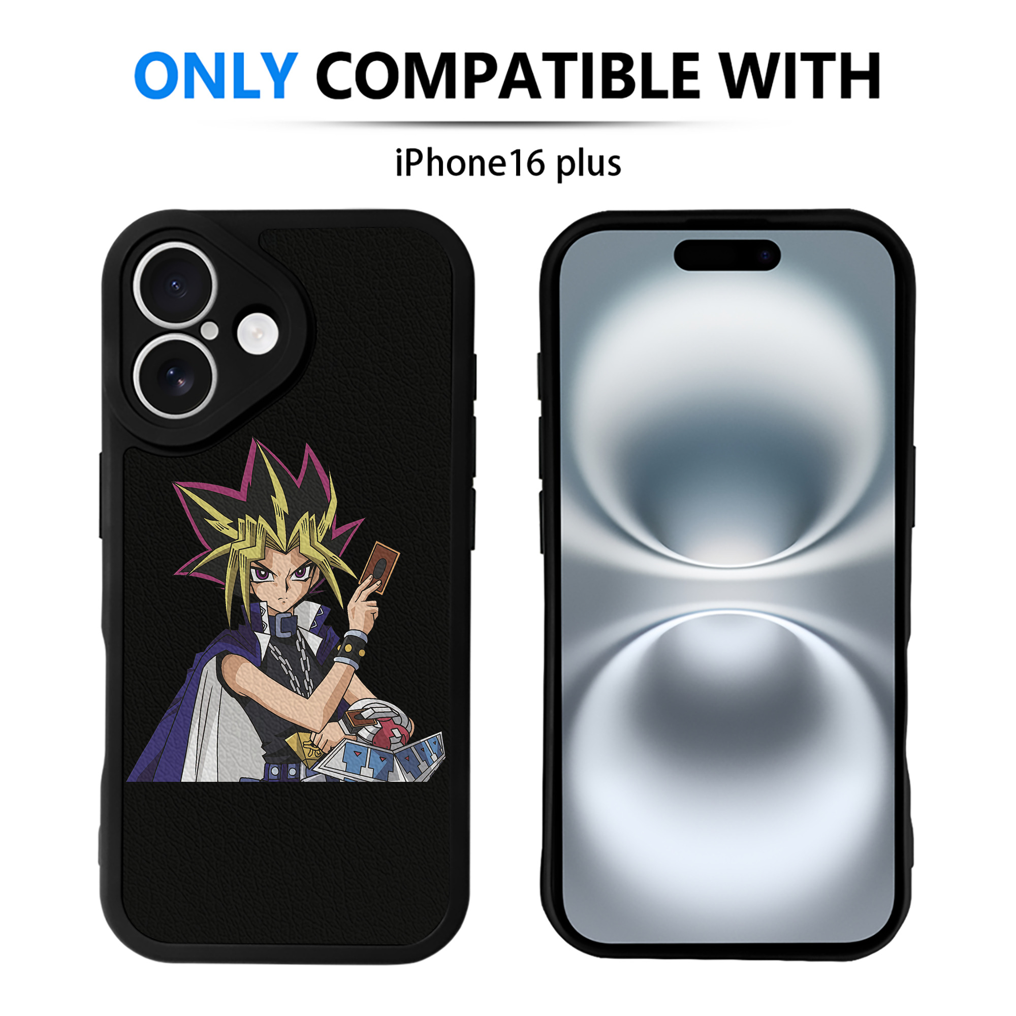 遊☆戯☆王 Yu-Gi-Oh! 【iPhone 16シリーズ対応】シリコンスマホケース（レザー調） 材質：シリコン